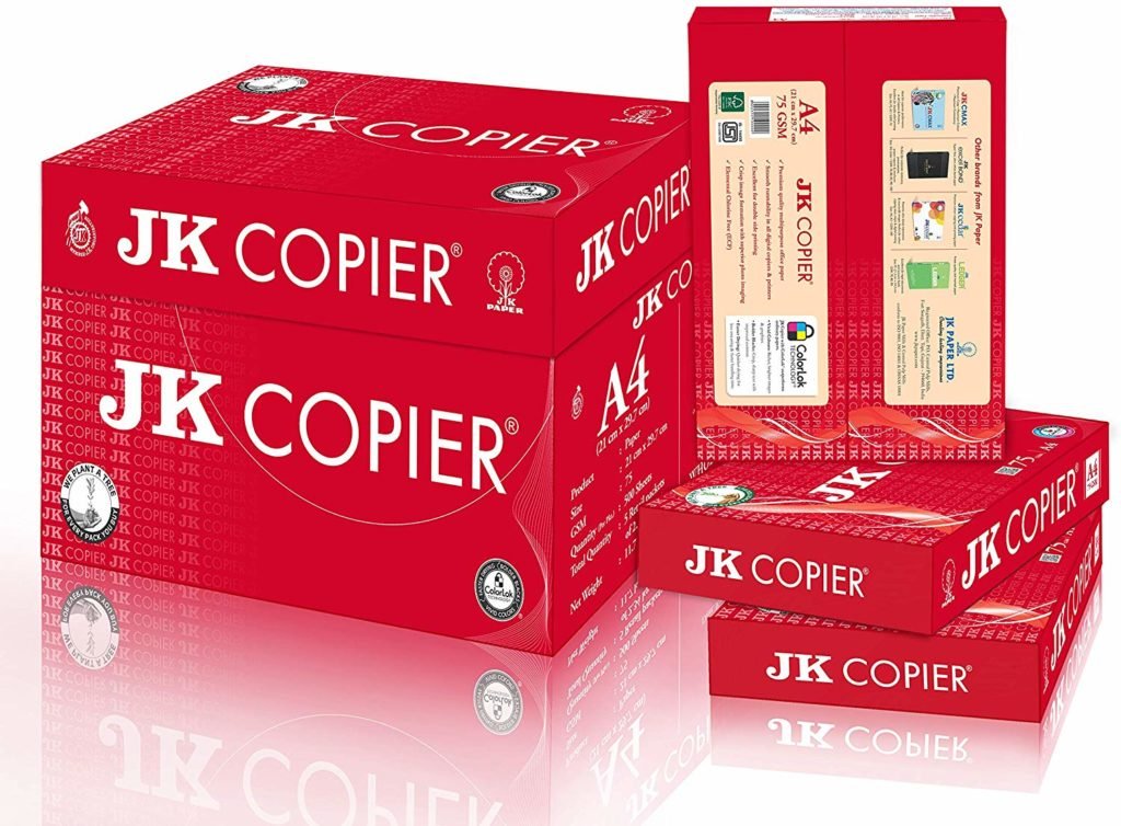 Jk Copier 75 Gsm A4 500 Sheets Copier Paper Photostat Paper White A4 Paper Ream 8557