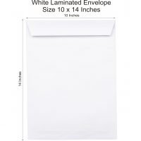 10 x 14 White Laminated Envelopes 100 Gsm. | For Legal/A4/Letter Size ...