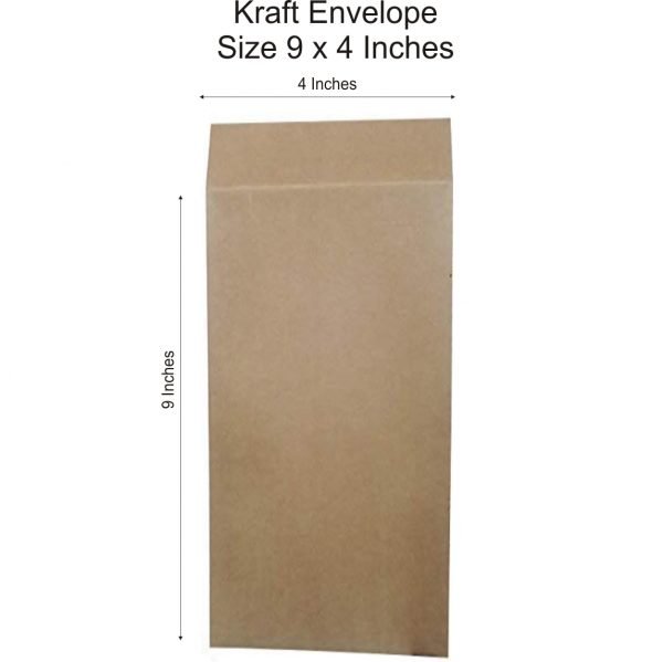 9 x 4 Kraft Poly Laminated Envelopes 120 Gsm. | Office & Multipurpose Envelopes  |  Vertical Portrait Envelopes - Image 2