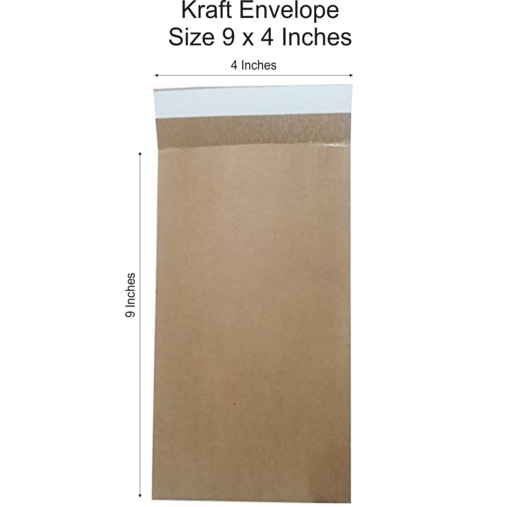 9 x 4 Kraft Poly Laminated Envelopes 120 Gsm. | Office & Multipurpose ...