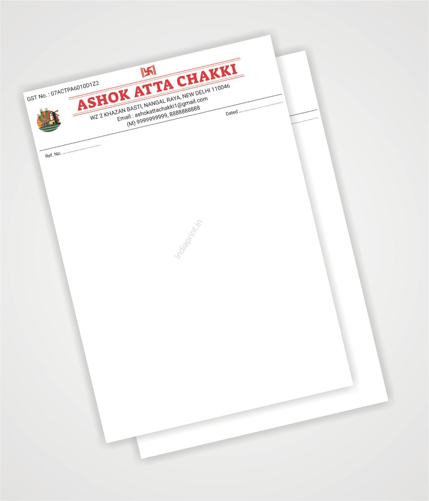 Customised Company Office Letter Head/Pad A4 Size Bond/Dio Paper | Digital Multi Colour Letter Head - 002