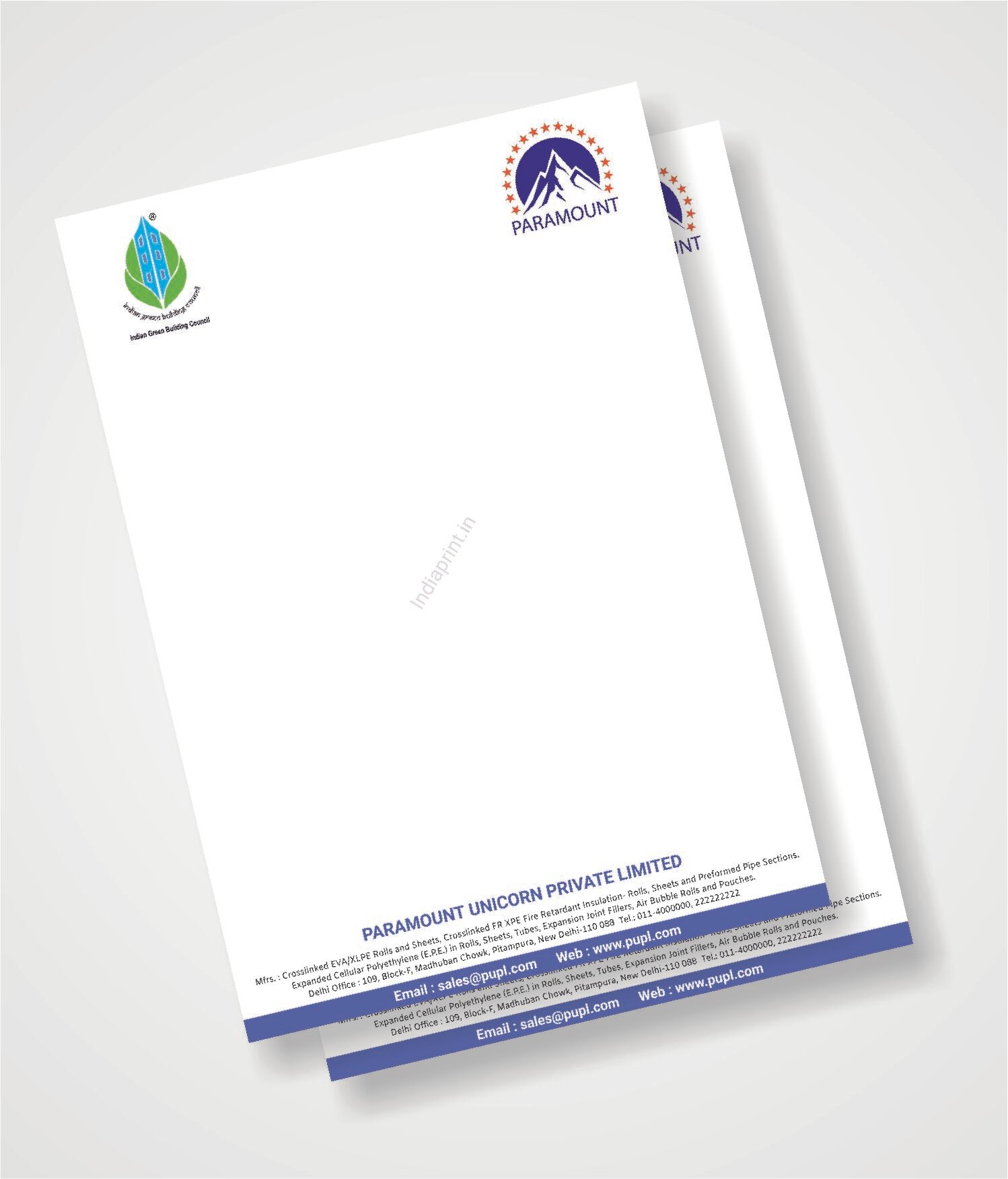 Customised Company Office Letter Head/Pad A4 Size Bond/Dio Paper | Digital Multi Colour Letter Head - 004