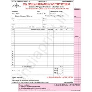 GST Bill Book/Cash Memo