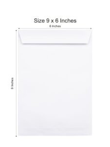 9 x 6 White Envelopes 100 Gsm. | Office & Multipurpose Envelopes  |  Small Vertical Envelopes