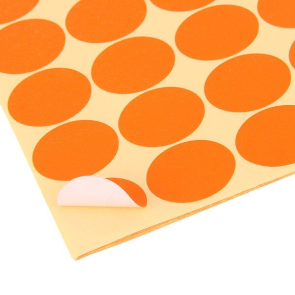 Orange Colours 25mm Round Dot Stickers Diameter Round Color Coding ...