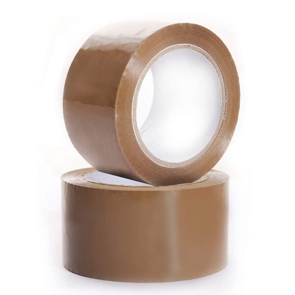 Pack Of 2 High-Strength Packing Tape Rolls, Packaging Tape | Brown Tape For Packing 2 Inch x 100 Meters Length (2 Inch Brown Colour)