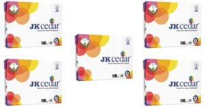JK Paper Cedar A4 500 Sheets, 100 GSM -Box (5 Reams)