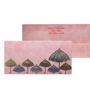Pink Colour Designer Shagun Wedding Envelope