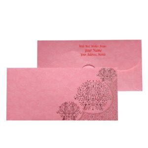 Pink Colour Designer Shagun Wedding Envelope