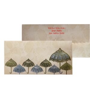 Grey Colour Designer Shagun Wedding Envelope