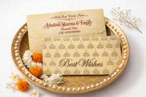 Brown Colour Designer Shagun Wedding Envelope