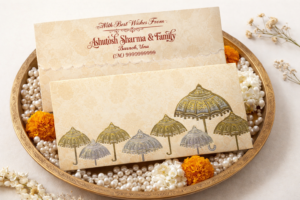 Grey Colour Designer Shagun Wedding Envelope