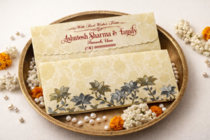 Green Colour Designer Shagun Wedding Envelope