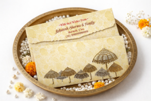 Green Colour Designer Shagun Wedding Envelope
