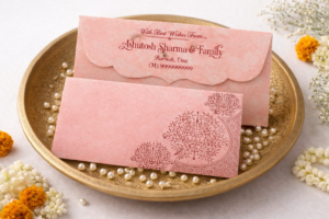 Pink Colour Designer Shagun Wedding Envelope
