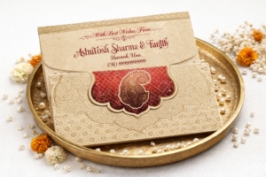 Yellow Colour Designer Shagun Wedding Envelope