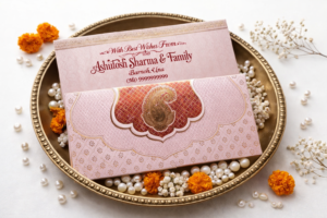 Pink Colour Designer Shagun Wedding Envelope