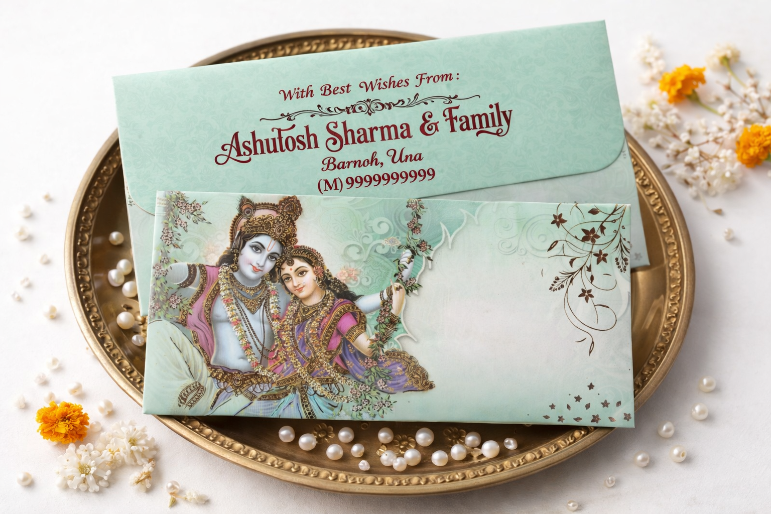 Premium Finish Designer Shagun Wedding Envelope