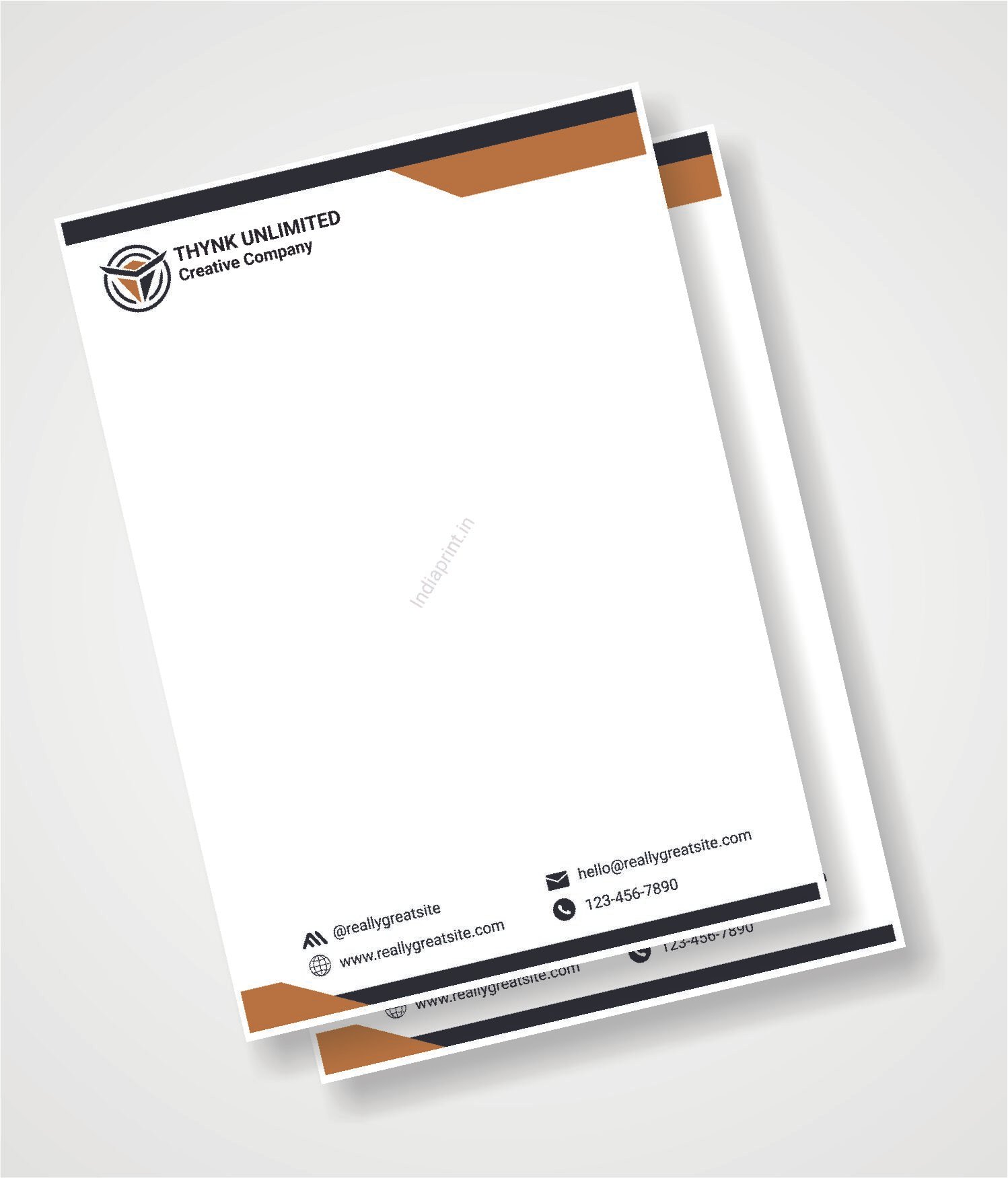 Customised Company Office Letter Head/Pad A4 Size Bond/Dio Paper | Digital Multi Colour Letter Head - 005