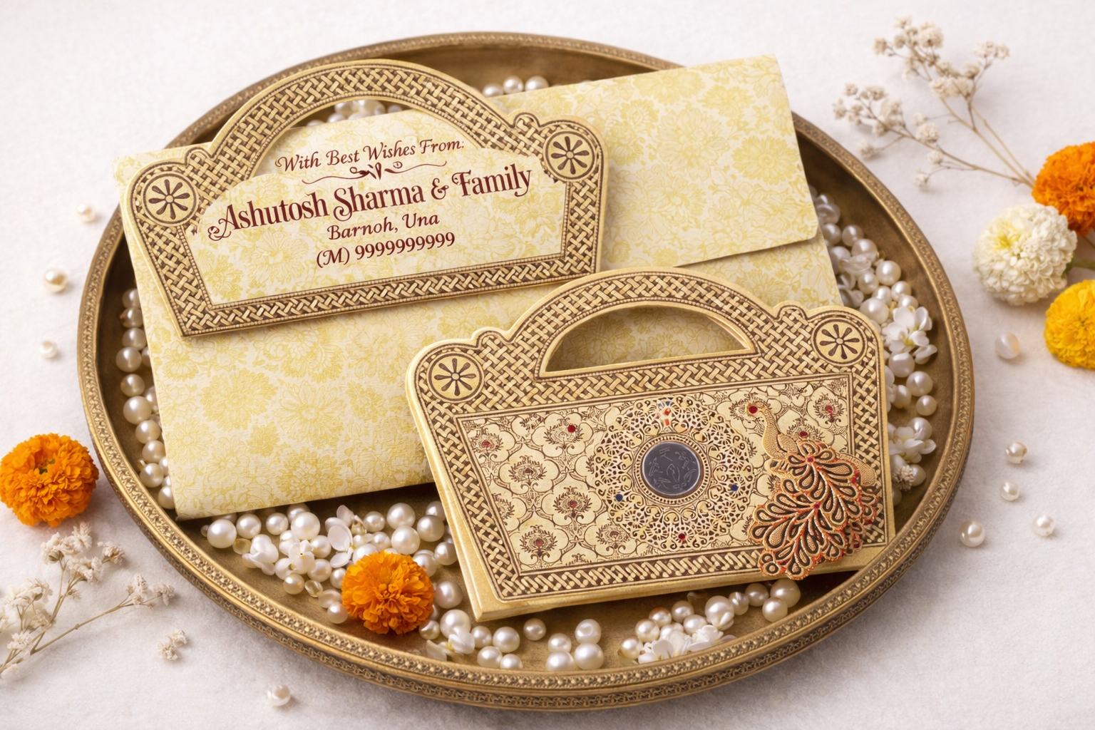 Elegant green colour & Gold Shagun Envelopes – Perfect for Every Occasion