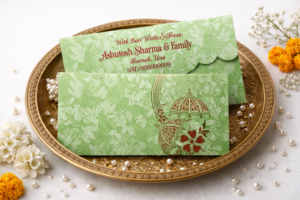 Elegant Green Shagun Envelopes – A Symbol of Tradition & Luxury