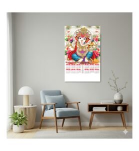 God Laxmi Ganesh, Ram Sita Hanuman, Shiv Ji, Khatu Shyam, Sherawali Mata, Sai, Sikh, Muslim, New Year Wall Calendar Customizable