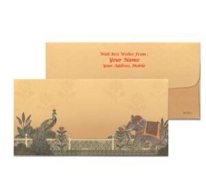 Traditional Peacock & Elephant Shagun Envelopes...