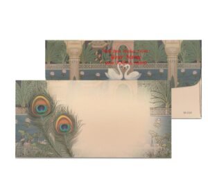 Regal Peacock Feather Wedding Shagun Envelopes