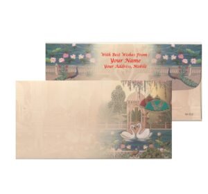 Premium Festive shagun  Envelopes with Peacock & Lotus Pond Design