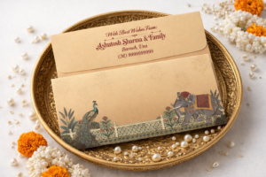 Traditional Peacock & Elephant Shagun Envelopes...