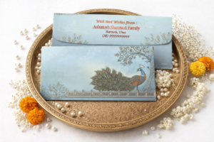 Moonlit Peacock Theme Designer Cash Pouch Shagan Envelopes ...