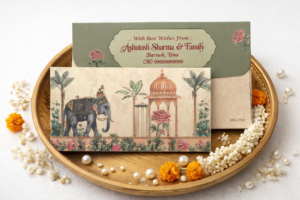 Classic Elephant Motif Shagun Lifafa – Ideal for Weddings & Festive Eventshindi..