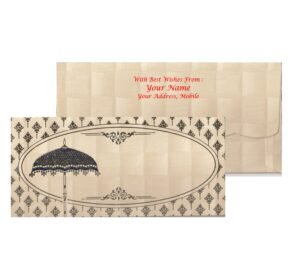 Traditional Chattri Shagun Envelope (Beige)..