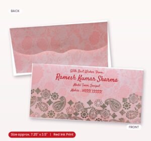 Pink Colour Designer Shagun Wedding Envelope
