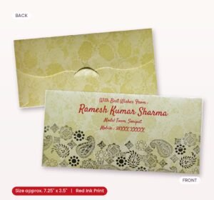 Green Colour Designer Shagun Wedding Envelope