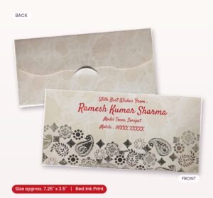 Grey Colour Designer Shagun Wedding Envelope