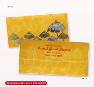Yellow Colour Designer Shagun Wedding Envelope