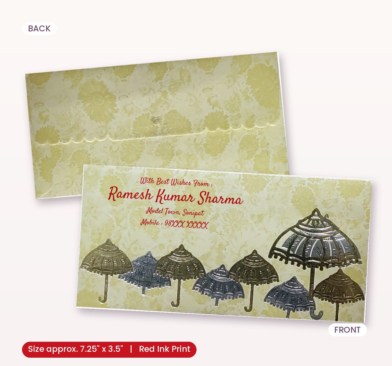 Green Colour Designer Shagun Wedding Envelope