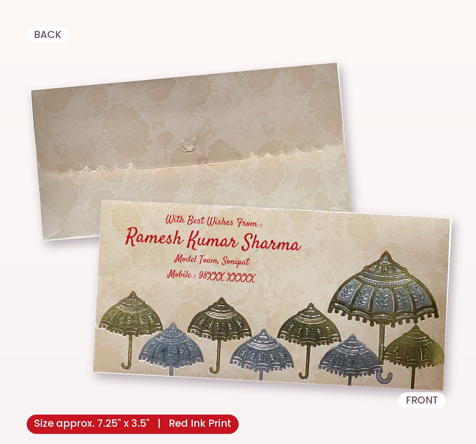 Grey Colour Designer Shagun Wedding Envelope