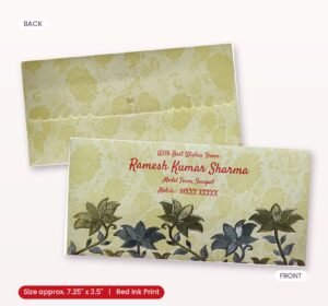 Green Colour Designer Shagun Wedding Envelope
