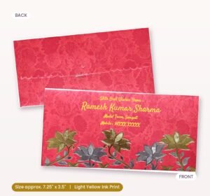 Red Colour Designer Shagun Wedding Envelope