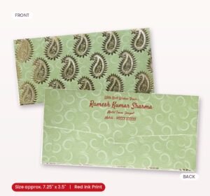 Green Colour Designer Shagun Wedding Envelope