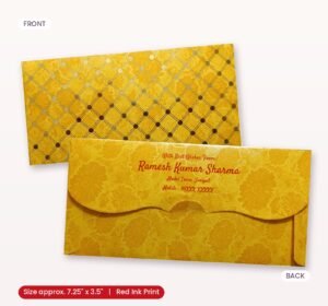 Yellow Colour Designer Shagun Wedding Envelope