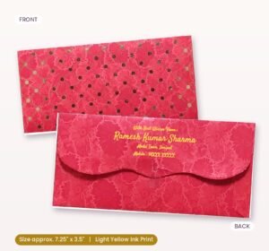 Red Colour Designer Shagun Wedding Envelope