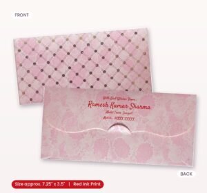 Pink Colour Designer Shagun Wedding Envelope