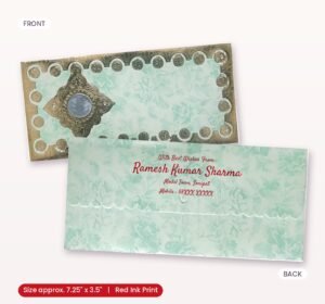 Green Colour Fancy Wedding Shagun Gift Money Envelopes/ Lifafa with coin | Online Customized with Name printed