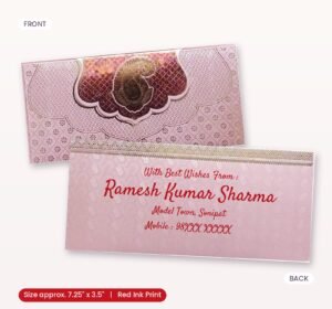 Pink Colour Designer Shagun Wedding Envelope