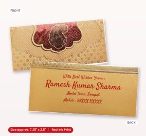 Yellow Colour Designer Shagun Wedding Envelope