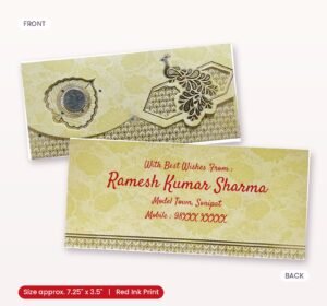 Green Colour Fancy Wedding Shagun Gift Money Envelopes/ Lifafa with coin | Online Customized with Name printed