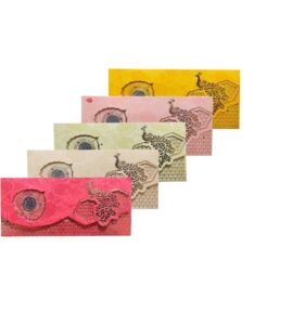 Multicolor Fancy Wedding Shagun Gift Money Envelopes/ Lifafa with coin | Online Customized with Name printed